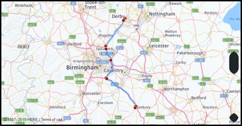 Distance from Guildford to Banbury